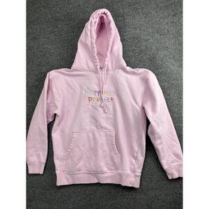 Happiness Project Hoodie Mens Small Fleece Pullover Logo Graphic Front‎